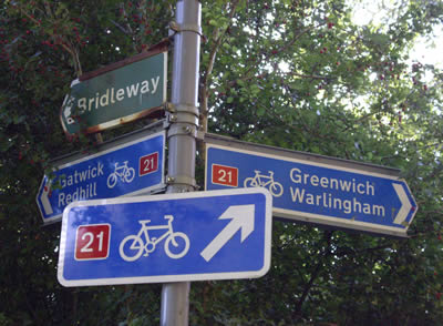 bike trail sign