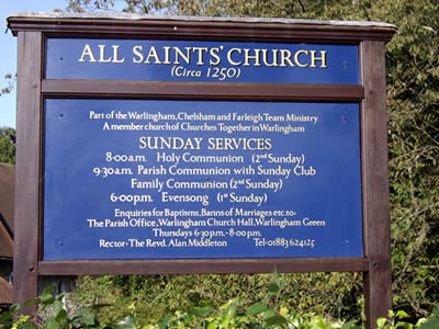 church  signboard